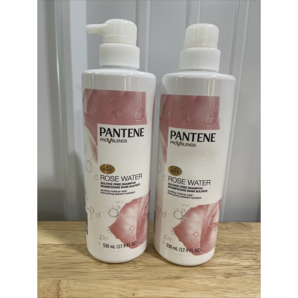 Pantene Pro V Blends Rose Water Sulfate Free Shampoo 17.9 Fl Oz Ea Lot Of 2 Soap